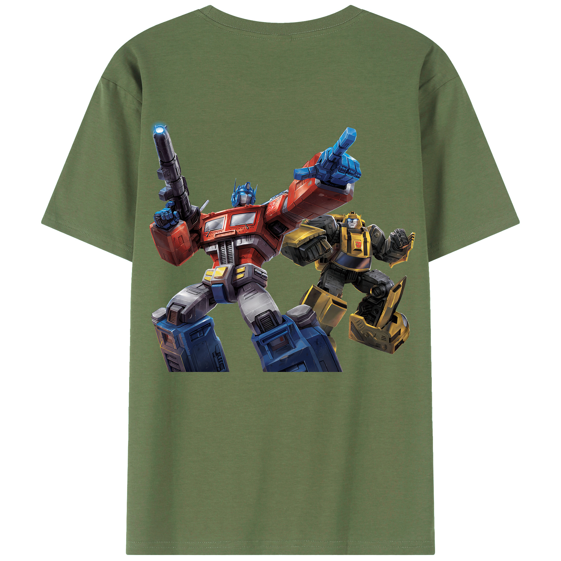 （画像用） Transformers トランスフォーマー 綿100％ メンズ半袖Tシャツ（バックプリント） 通気性